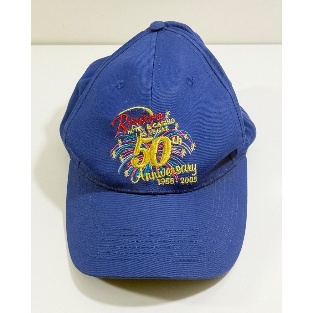 Riviera Hotel & Casino Las Vegas 50th Anniversary Hat‎ Cap Black Adjustable Back